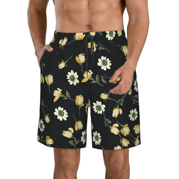 Fotbe Daisy Trajes de Baño Estampados para Hombre, Shorts de Verano de Secado Rápido, Ropa de Playa, Bañadores-XX-Large