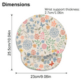 thumbnail image 4 of Colorful Floral Pattern Mouse Pad Wrist Support,Ergonomic Mouse Pad with Wrist Rest,Smooth Surface and Non - Slip PU Base for Pain Relief, Laptop, Office & Home, 4 of 9