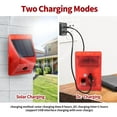 thumbnail image 3 of Luz estroboscópica solar con control remoto Sensor de movimiento Luz de alarma exterior 129 dB Sirena de seguridad de sonido IP65 Protección impermeable para su familia, villa, granja y patio, 2 pieza, 3 of 5