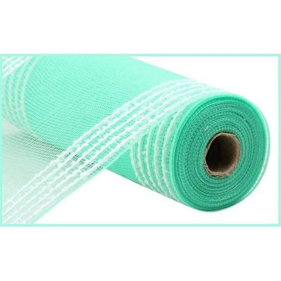 10.25" Drift Border Mesh Ribbon: Mint Green (10 Yards)