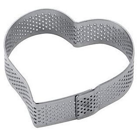 

Pavoni XF14 Perforated Indented-Heart-Shape Stainless Steel Tart Ring 2-7/16 Inch x 2-7/8 Inch x 3/4 Inch High