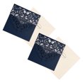 thumbnail image 1 of TEHAUX 10 Ensembles Kit d'Invitations de Mariage Carré Papier Coloré Design Romantique pour Familles, 1 of 8