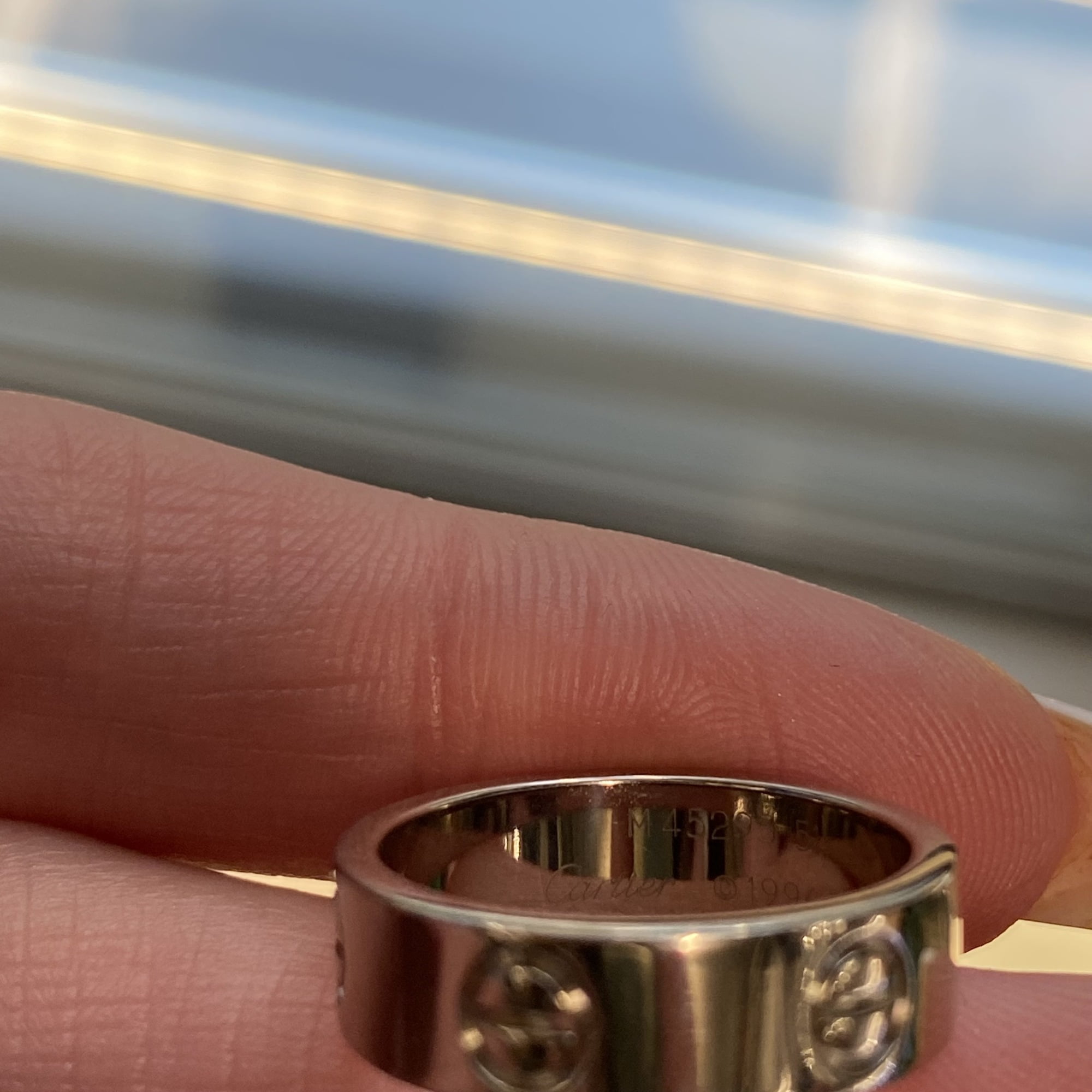 Cartier Love Classic Ring 18K White Gold Size 51 US 5.75