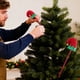 thumbnail image 1 of Gorro de Papá Noel de tela para decoración navideña, adornos festivos, decoración para escenas navideñas, decoración navideña para el hogar, artículos para fiestas, diseño plegable,, 1 of 6