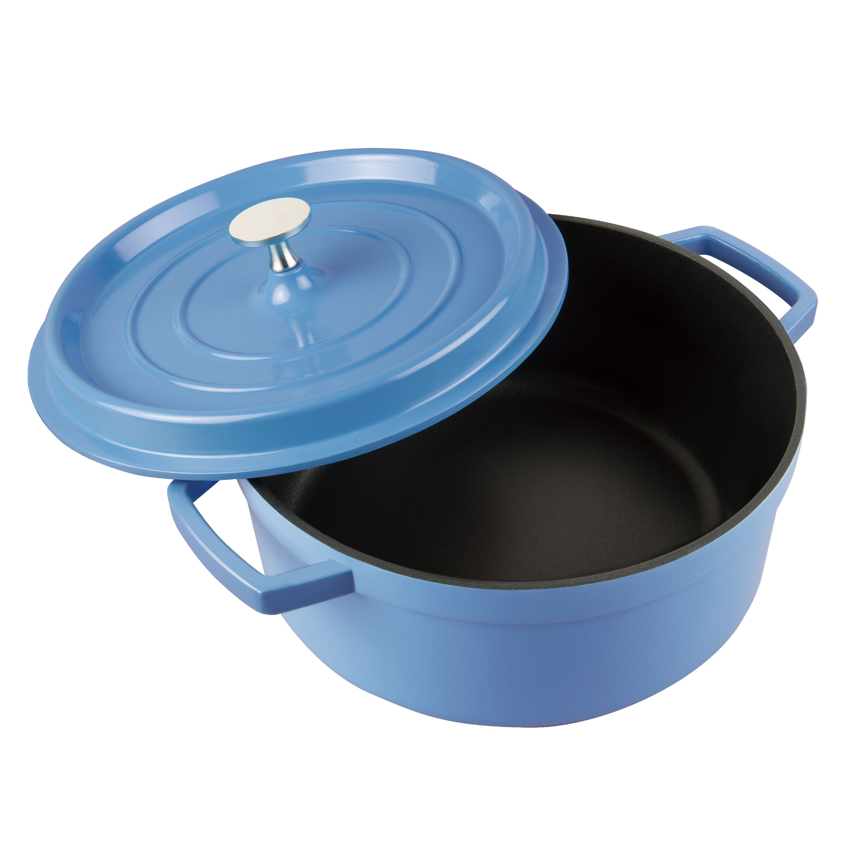 MASTERPAN 4QT. NonStick Cast Aluminum Dutch Oven, 9", Blue Walmart