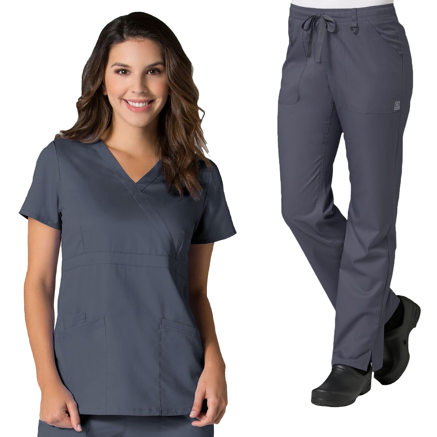 Maevn Maevn EON Women's Back Mesh Panel YNeck Scrub Top & EON Full