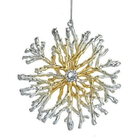 Kurt Adler Coral Snowflake Christmas Ornament
