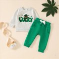 thumbnail image 5 of Towmus Toddler Baby St. Patrick's Day Outfit Boy Girl Casual Patch Crew Sweatshirt and Pants Set Halloween Fall Baby Clothes, 5 of 9