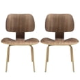 thumbnail image 1 of Modway Fathom 18.5" Wood Dining Chairs, Set of 2, Walnut, 1 of 4
