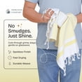 thumbnail image 3 of HEIRLOOM COMFORT 5 Pack Lemon Yellow Turkish Kitchen Towels 16"x26", 100% Cotton, Ultra Absorbent, Soft, Quick Dry, Washable, Dish Tea Towel with Tassels for Drying Dishes, Cleaning, Kitchen Use, 3 of 7