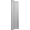 thumbnail image 3 of Ekena Millwork 15"W x 39"H True Fit PVC Single Panel Chevron Modern Style Fixed Mount Shutters, Primed (Per Pair - Hardware Not Included), 3 of 9