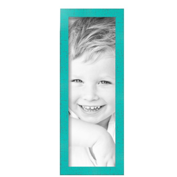 ArtToFrames 6" x 18" Aqua Picture Frame, 6x18 inch Green Wood Poster Frame (WOM-5186), Pack