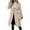 Beige, variant on Women's Casual and Stylish Long Solid Color Wool Coat with Double-breasted Lapel Beige L