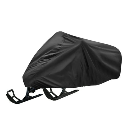 Unique Bargains Trailable Snowmobile Cover 190T Polyester Fits Up to 115" Waterproof Dustproof Universal, Black
