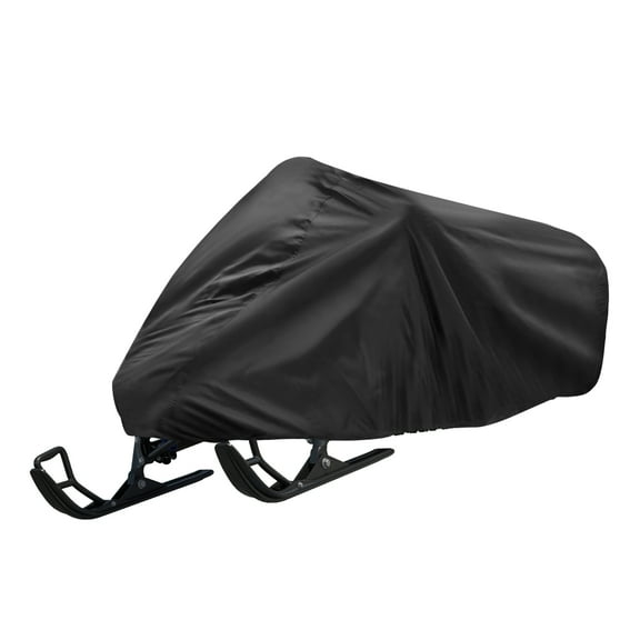 Unique Bargains Trailable Snowmobile Cover 190T Polyester Fits Up to 115" Waterproof Dustproof Universal, Black