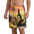 thumbnail image 2 of Disketp Men'S Swim Trunks Hawaiian Breathable Surf Beach Swimsuits Mesh Lining Beach Shorts With Pockets-Red Wine Glasses, 2 of 9