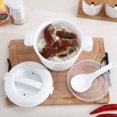 thumbnail image 4 of Queroig Rice Steaming Pot Good Insulation Large Capacity Ergonomic Handle Buckle Design Multifunctional Microwave Rice Cooker Steamer Veggie Portable Cookware Pot, 4 of 7