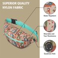 thumbnail image 5 of Fanny Pack Multicolor Christmas Icon Pattern Waist Pack Bag,Running Cross Bag,Waterproof Large Fanny Packs for Women Men for Travel Running Hiking Cycling, 5 of 6