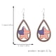 thumbnail image 3 of Pendientes bohemios con colgante de bandera estadounidense y forma de girasol para mujer, regalo patriótico del 4 de julio, con estrellas y rayas, corazón de madera y cuentas., 3 of 3