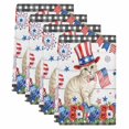 thumbnail image 2 of 4th of July Kitchen Towels Set of 4, Independence Day Patriotic Flowers Cat Grey Absorbent Dish Towels for Kitchen, Microfiber Hand Towel, Quick Drying Tea Towel for Cleaning Decorative Dishcloths, 2 of 7