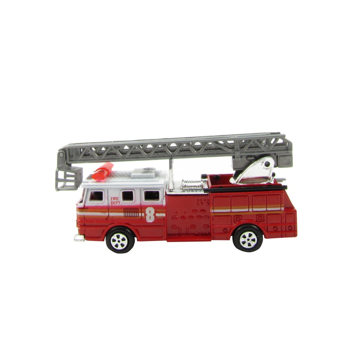 fire truck toy van pull back red