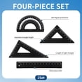 thumbnail image 2 of 4Pcs Metal Geometry Set,Metal Protractor Triangular Square Set Math Drafting Rulers Kit Architect Triangular Scale Math Ruler Geometric Protractor Measuring Tool for Students Engineers, 2 of 6