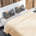 thumbnail image 5 of Yayeee Pillowcase Standard Size Set of 2 Satin Wrinkle Resistant Pillow Case, Skeleton with Rainbow, 5 of 7
