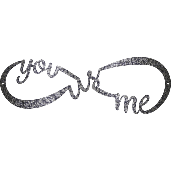 You Me and Us Infinity - Metal Wall Art