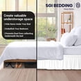 thumbnail image 5 of SGI bedding 11 inch Drop Wraparound Bed Skirt King Size - No Lifting Required, Adjustable Easy Fit Elastic Strap, Classic Gathered Styling Dust Ruffle, Fade Resistant -White, 5 of 7