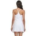 thumbnail image 6 of HDE Women Workout Dress Built in Shorts Sleeveless Athletic Sport Dress White M, 6 of 6
