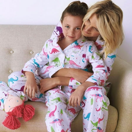 

Baby Kid Family Long Sleeve Dinosaur Print Tops+Pants 2-Piece Pajama Outfits Set CHMORA