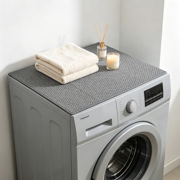 Faux Sisal Laundry Mat Non Skid Vibration Reducing Protective Pad for Home Soft Thick