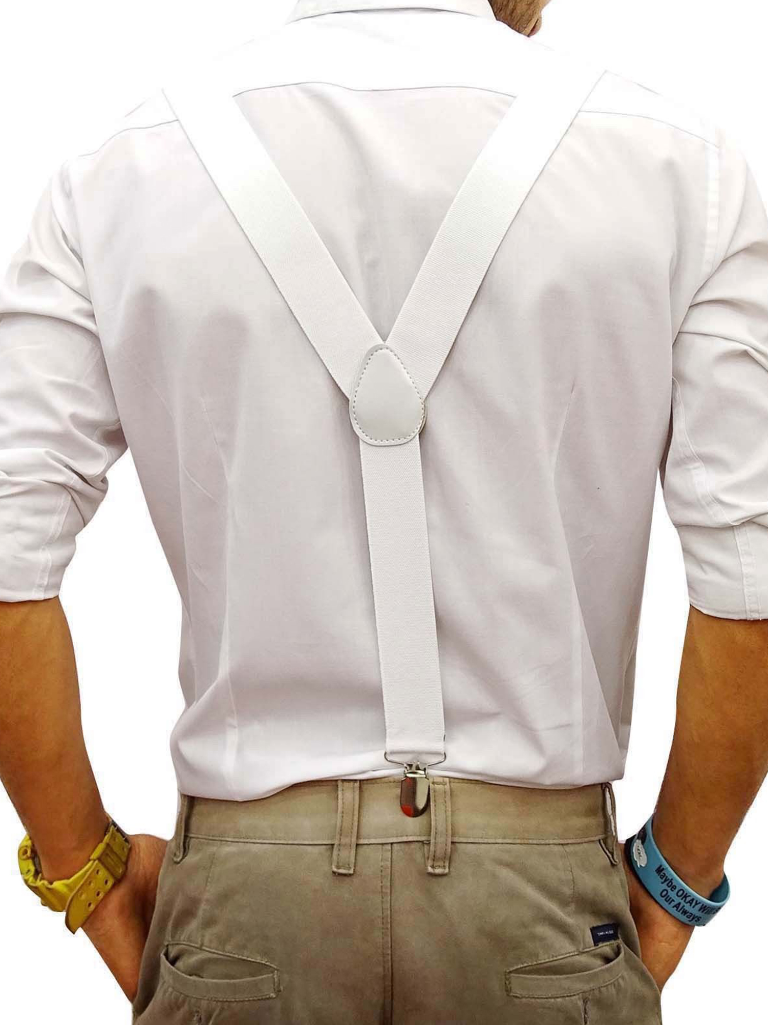 Wacanda Men Buckle Waist Belt Tucked in Shirt Stays Automatic