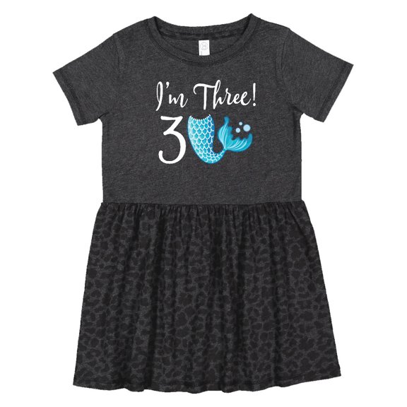 Inktastic 3rd Birthday Mermaid Party Girls Toddler Dress