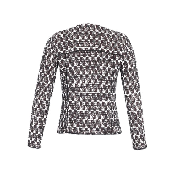 Pre-Owned Iro Kamber Tweed Jacket in Black and White Cotton