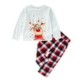 thumbnail image 3 of GRNSHTS Family Matching Christmas Pajamas Set Blue Xmas Pjs Set Adults Baby Kids 2PCS Christmas Tree Sleepwear Nightwear(White-Men/L), 3 of 10