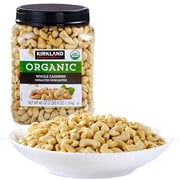 Kirkland Signature Organic Whole Cashews, Unsalted Unroasted, 40 oz