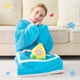 thumbnail image 2 of Sudadera con capucha IFNOW para niños, gran tamaño, bolsillos con capucha, verde azulado, 2 of 9