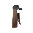 thumbnail image 1 of Jumpingount Peluca de pelo liso para mujer, sombrero de béisbol para niñas, peluca para fiesta, viaje, Cosplay, pelo con gorra Cuidado del cabello, 1 of 6
