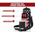 thumbnail image 3 of Water Bottle Carrier Holder Sling Bag Sleeve 32 Oz Crossbody Water Bottle Case Cover with Strap Pockets for Travelling Hiking Camping, 5''''x10'''', Black-2, 3 of 5