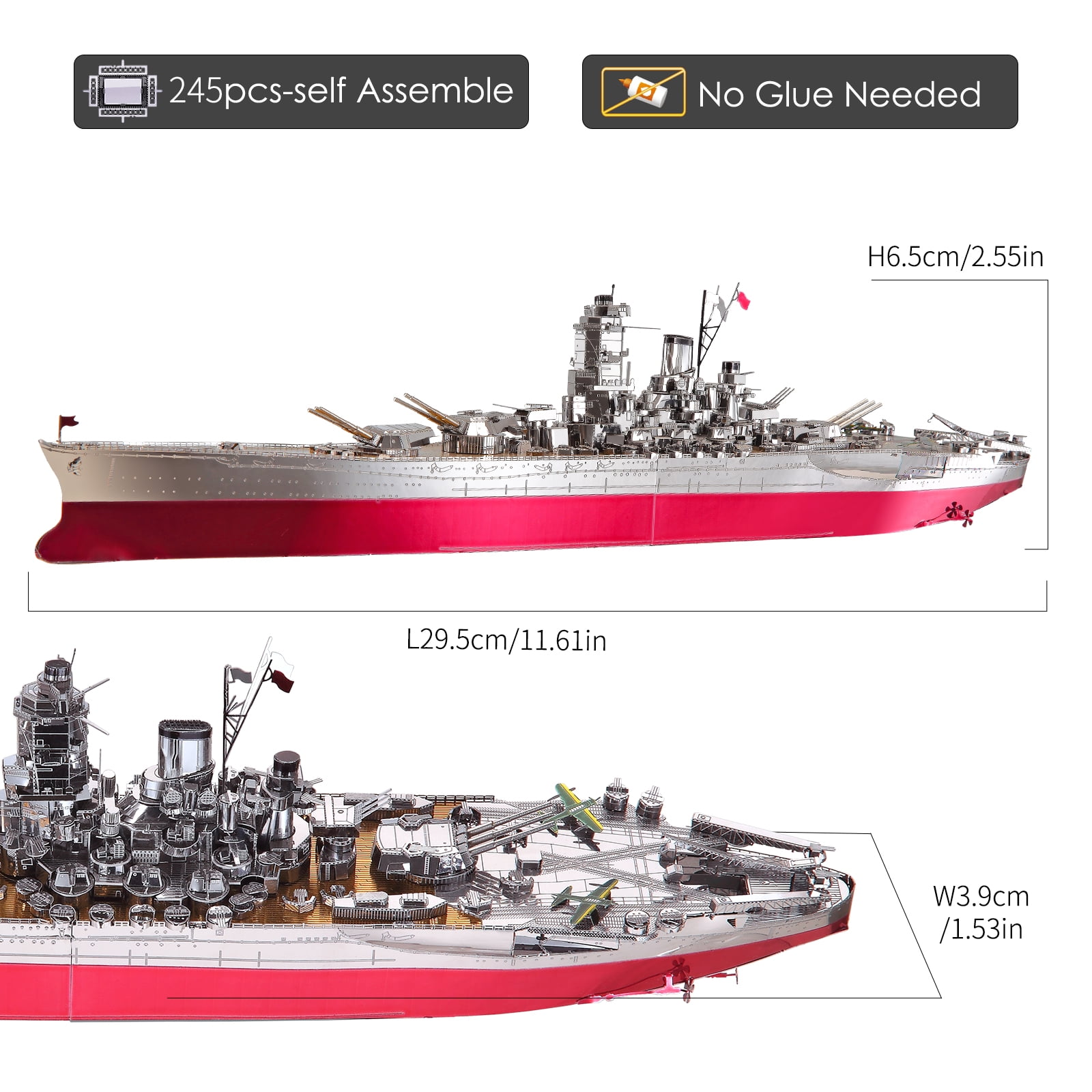 piececool BATTLESHIP YAMATO 3D模型キット Buy Piececool Battleship Yamato 3D metal model in Australia