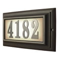 thumbnail image 2 of Qualarc Aluminium Edgewood Large Lighted Address Plaque in Oil Rub Bronze Frame Color, 2 of 2