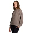 thumbnail image 3 of RBX Active Women's Regular Length Slouchy Fit Ribbed 1/4 Zip Pullover Hoodie Top, 3 of 5