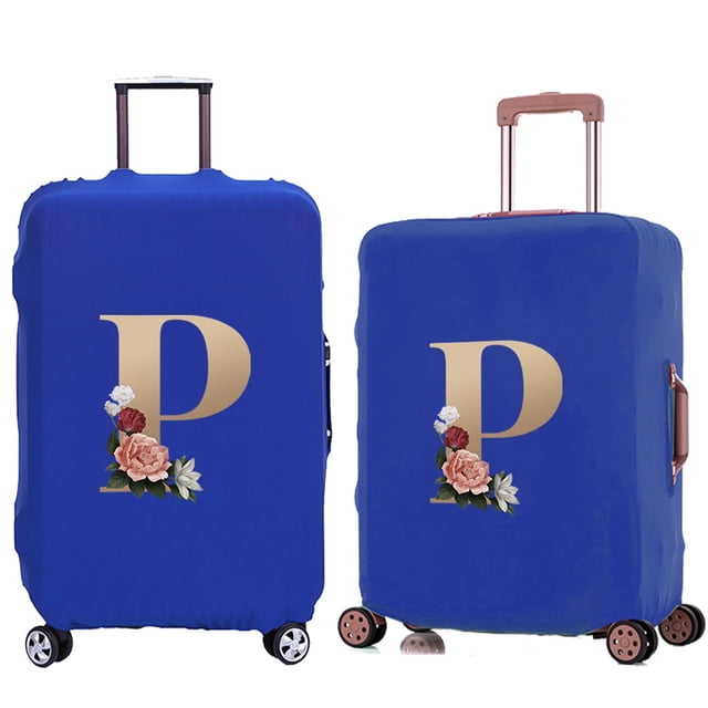 Luggage Cover Travel Suitcase Protective Cover for Trunk Case 18 '' -28 '' Foldable Elastic Suitcase Cover Gold Pattern 8gold P M