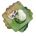 thumbnail image 2 of Day of the Dead Green Skull Foam Coaster Set of 4, 2 of 3