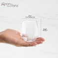 thumbnail image 3 of Smarty Had A Party 12 oz Wine Goblets Pack of 64 Clear Stemless Plastic Goblets, Unbreakable and Disposable for Parties and Events, 3 of 8
