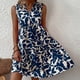 thumbnail image 5 of Vestido De Verano Vestidos de playa para mujer Vestido casual con estampado floral Elegante Boho A-Line (Azul marino M) Ygjytge para Mujer Azul marino T 30, 5 of 6