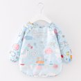 thumbnail image 1 of One opening Baby Waterproof Bibs with Long Sleeve Infant Cartoon Washable Feeding Apron 0-4 Years, 1 of 6