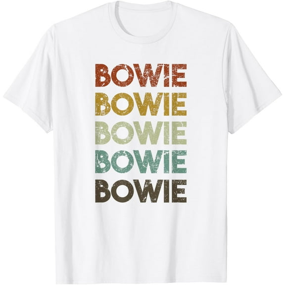 Bowie Maryland - Retro Vintage T-ShirtMen's and women's pure cotton short-sleeved shirts