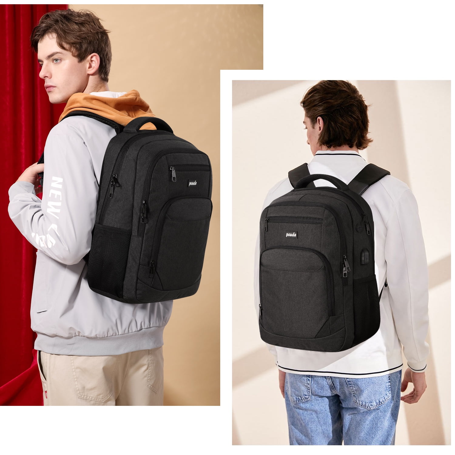 Backpack for Men and Women,School Backpack for Teens,15.6 inch Laptop Backpack with USB Charging port for Business College Travel